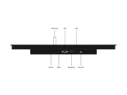 17 Tommers Touchskjerm Metall (Høy Lysstyrke)